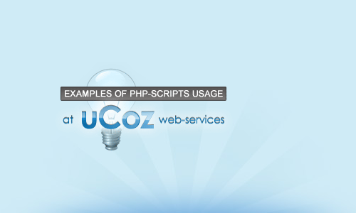 Examples of PHP-scripts usage